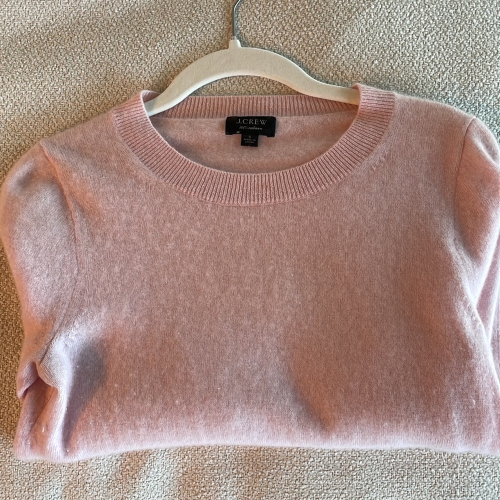JCrew 100% cashmere pink sweater